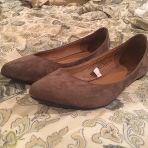 Light Brown Suede Flats
