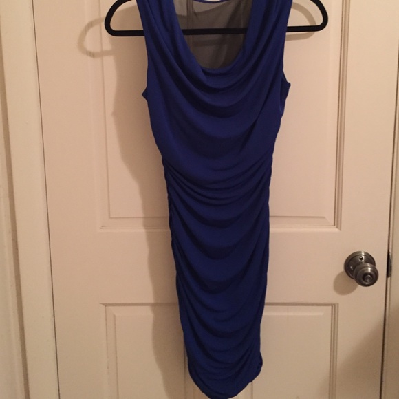 Tight blue and black clubbing dress