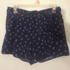 Blue floral shorts