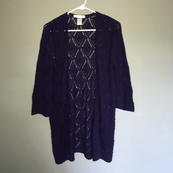 Blue knit cardigan