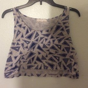 Gray cropped top
