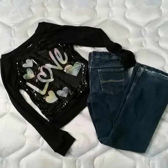 Justice size 8 with jean size 7s Bundle