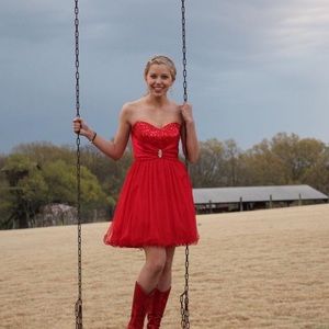 Short strapless Prom Dress