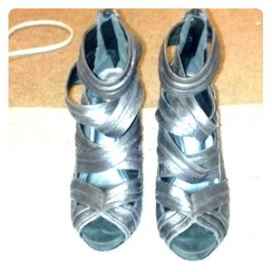 Gold heeled booties -.Reduced