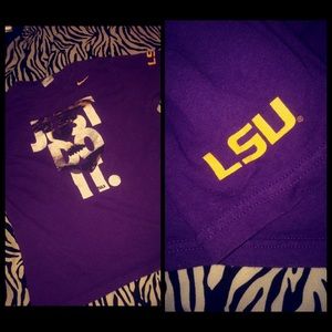 Nike LSU t - shirt 💜💛 .. size : 7 kids
