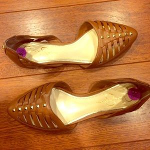 ✨🎉Jessica Simpson embellished tan flats