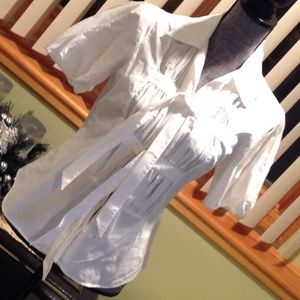 ANNE FONTAINE WHITE BUTTON DOWN TOP