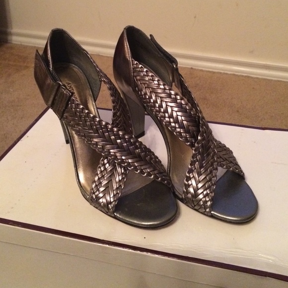 Antonio Melani Metallic Strappy Sandals