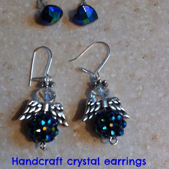 Crystal angel earrings!
