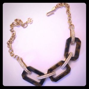 Tortoiseshell and Pearl Statement Necklace