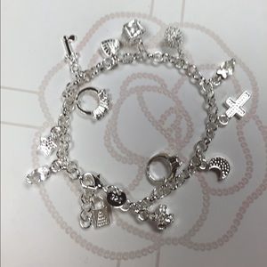 Sterling Silver 925 bracelet with Charms