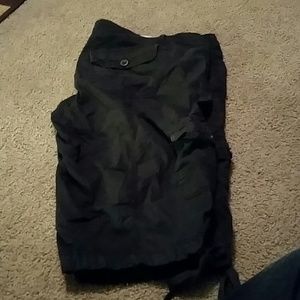 Black cotton capris.