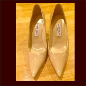 Jimmy Choo  Abel Nude Patent Pum 39 1/2