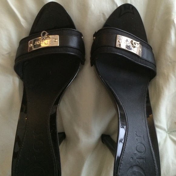 Christian dior black heels size 37