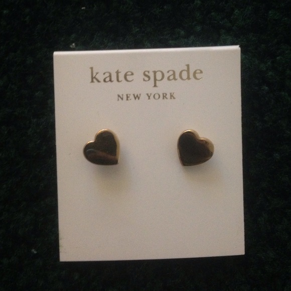 NWT KATE SPADE GOLD HEART EARRINGS
