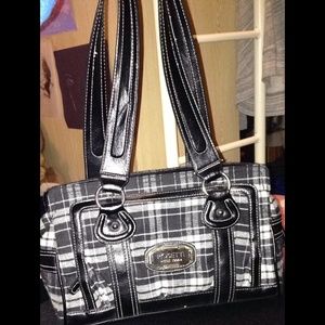 Plaid rosetti bag purse faux leather