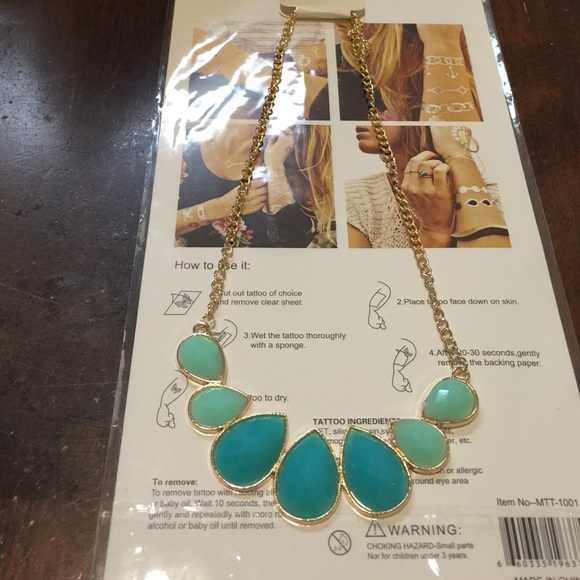 💥Donated 💥mint with gold necklace - Picture 2 of 4