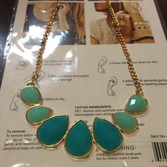 💥Donated 💥mint with gold necklace - Picture 3 of 4