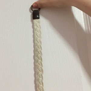 White braided belt