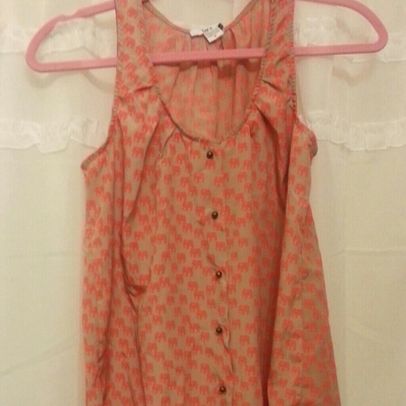 Elephant Print Tank Top