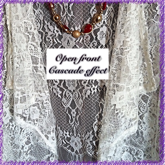 💗BUNDLE SOLD! Lace Open Style Cardi/Top💗 - Picture 2 of 4