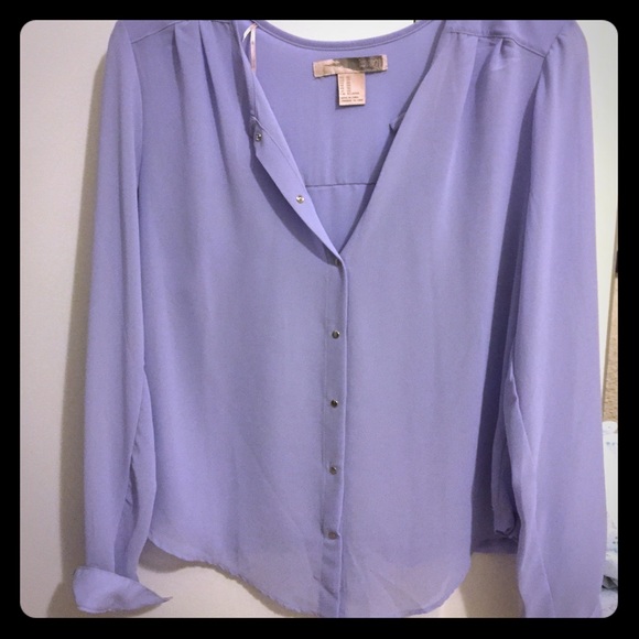 Long sleeve lavender blouse