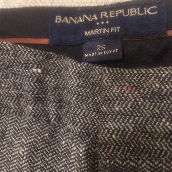 Martin Fit Herringbone Twill Dress Pants Dark Grey