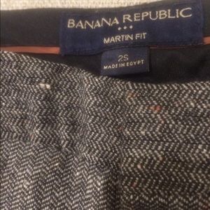 Martin Fit Herringbone Twill Dress Pants Dark Grey