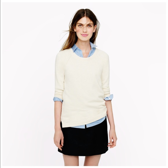 JCrew Grey Drapy Raglan Sweater