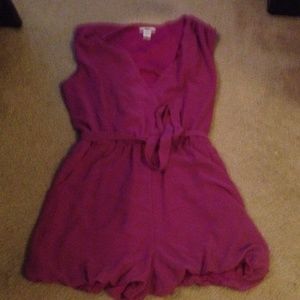 Magenta sleeveless romper
