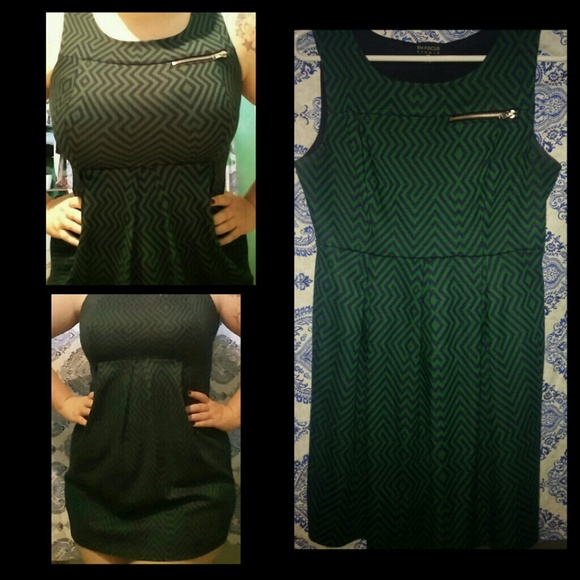 Green pattern dress