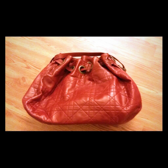 Dior burgundy tote