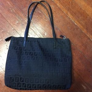 Authentic Black fendi logo bag