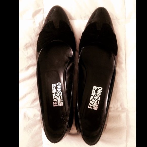 Salvatore Ferragamo Black Patent Dress Shoes