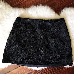 {Urban Outfitters} Black Textured Skirt