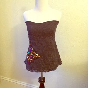 Free People Sequined Open Back Top