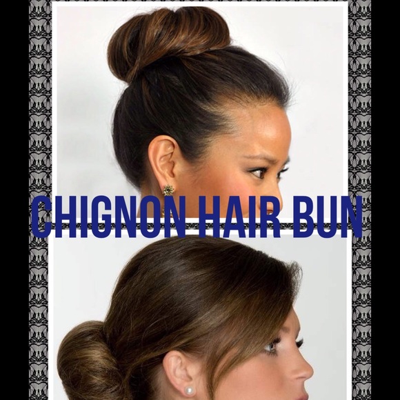 Accessories Chignon Bun Hair Extensions In Brown W Ash Streaks