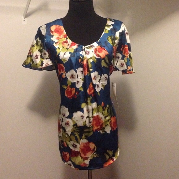 128. Elementz floral silk blouse