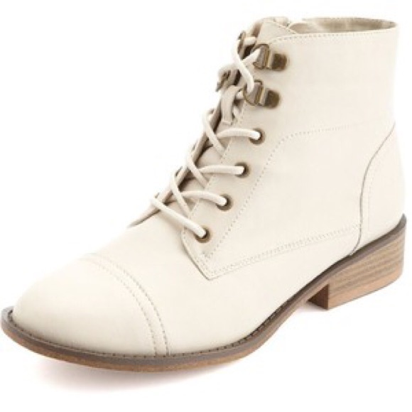 Lace up combat booties