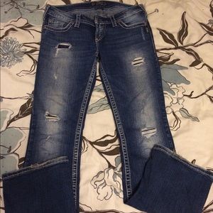 Size 29 Silver "distressed" jeans