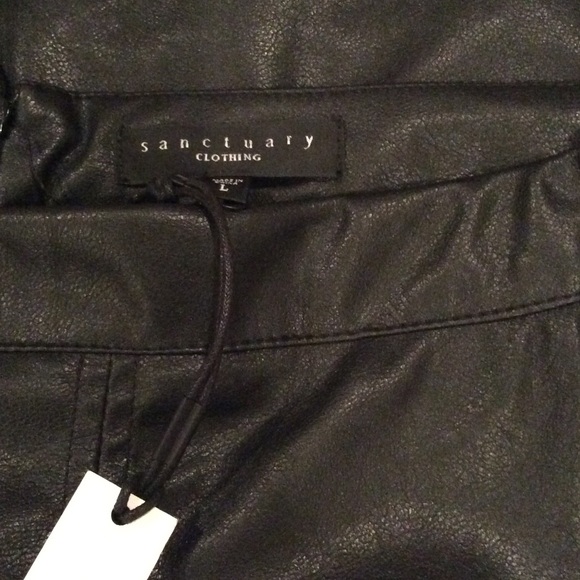 SANCTUARY BLACK LEATHER SKIRT - Picture 4 of 4