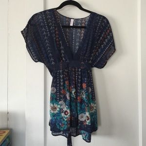 Blue floral top..