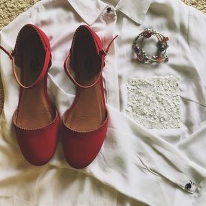 White Sparkly Button Up Blouse