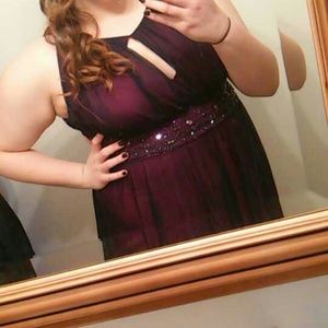 Dark Purple Cocktail Dress.