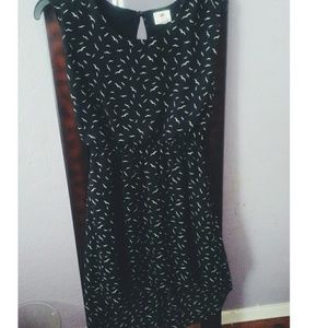 Flowy high low bird dress