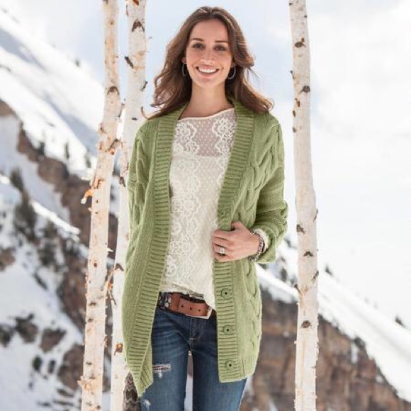 REDUCED! Sundance French Braid boyfriend cardigan