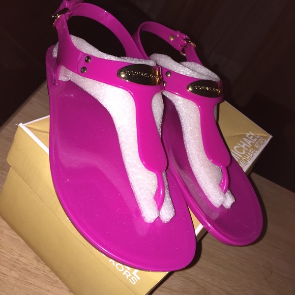 Michael Kors Jelly Sandals Hot Pink Size 7