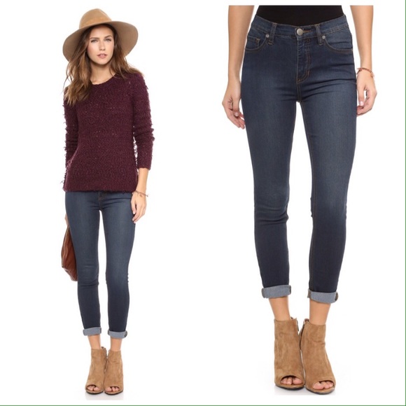 Free People Denim - Free People High Rise Roller Skinny Crop Jeans