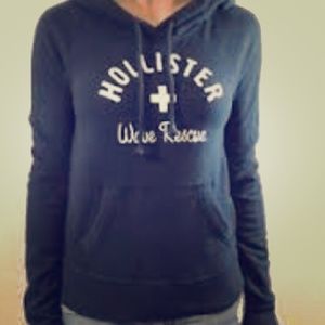 Navy blue Hollister hoodie