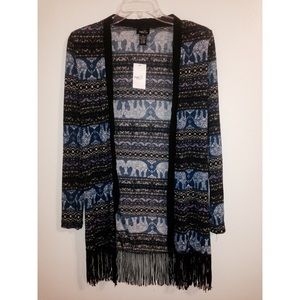 Long sleeve elephant kimono